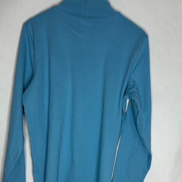 NWT St. John’s Bay Essential Mockneck Heritage Blue Size XL Normcore Classic - Picture 7 of 9